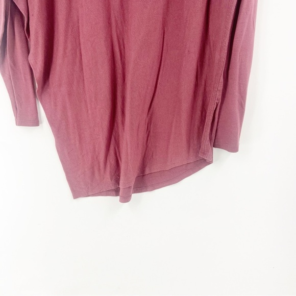 ✅Athleta Threadlight Asym Relaxed Long Sleeve,Crushed Berry SIZE MEDIUM  #266061 - Picture 7 of 8